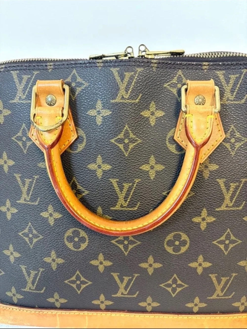 Louis Vuitton Monogram Canvas Satchel in Brown and Tan